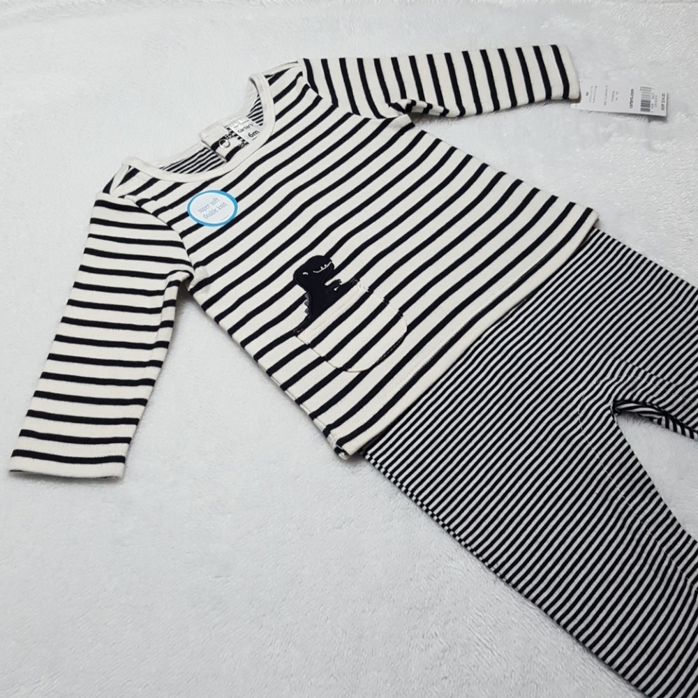 Carter's infant boys' double knit striped romper - Picture 7 of 7